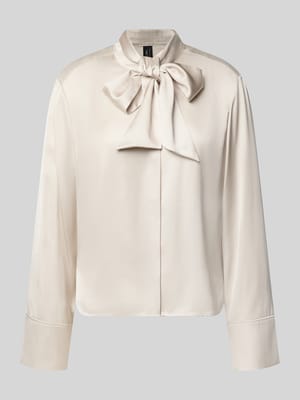 Regular Fit Schluppenbluse mit verdeckter Knopfleiste Shop The Look MANNEQUINE