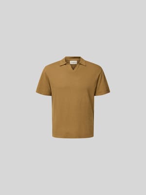 Poloshirt mit V-Ausschnitt Shop The Look MANNEQUINE