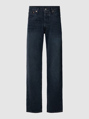 Jeansy z prostą nogawką i 5 kieszeniami model ‘501 BLUE BLACK STRETCH’ Shop The Look MANNEQUINE