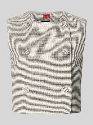 Regular Fit Kurzblazer mit Allover-Muster Modell 'AWINEA' Shop The Look MANNEQUINE