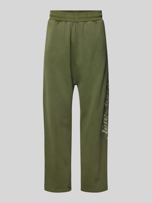 Straight Leg Sweatpants mit Label-Stitching Modell 'Shutter' Shop The Look MANNEQUINE