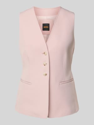 Regular Fit Weste mit Paspeltaschen Shop The Look MANNEQUINE