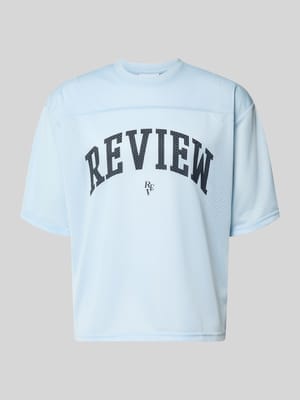 T-Shirt aus Mesh mit Logo-Print Shop The Look MANNEQUINE