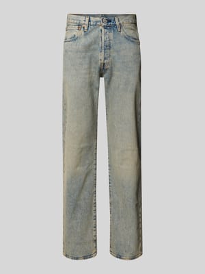 Jeansy o kroju wide fit z mieszanka bawełny model '501®Original' Shop The Look MANNEQUINE