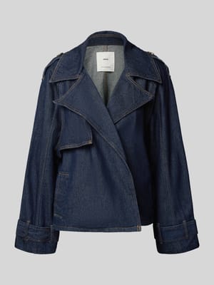 Jeansjacke mit Reverskragen und Ärmelriegeln Shop The Look MANNEQUINE
