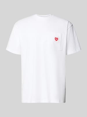 T-Shirt mit Brusttasche und Label-Patch Shop The Look MANNEQUINE