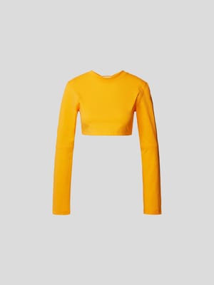 Cropped Longsleeve mit Schnürung Shop The Look MANNEQUINE