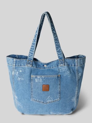 Tote Bag im Denim-Look Modell 'STAMP' Shop The Look MANNEQUINE