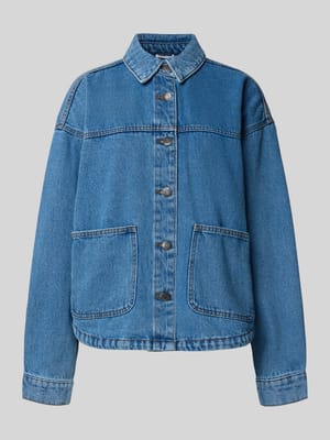 Bluzka jeansowa o kroju regular fit z nakładanymi kieszeniami model ‘KETTIE’ Shop The Look MANNEQUINE