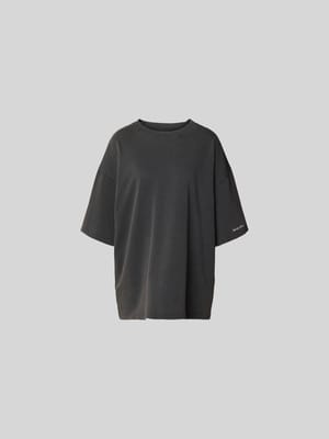 Oversized T-Shirt mit Label-Stitching Shop The Look MANNEQUINE