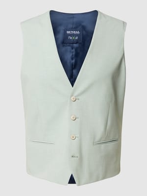 Slim fit gilet met strookzakken, model 'Emil' Shop The Look MANNEQUINE