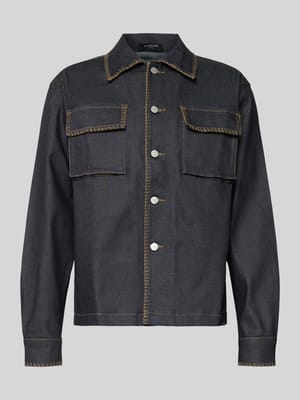 Regular Fit Jeanshemd mit Pattentaschen Modell 'Malis' Shop The Look MANNEQUINE
