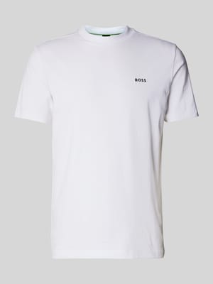 T-Shirt mit Label-Print Shop The Look MANNEQUINE