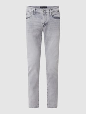 Skinny Fit Jeans mit Ziernähten Modell 'James' Shop The Look MANNEQUINE