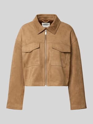 Oversized jack in wildleerlook, model 'STINA' Shop The Look MANNEQUINE