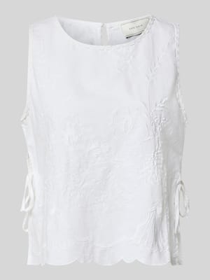 Blusentop mit Stitchings und seitlicher Schnürung Modell 'Kaelin' Shop The Look MANNEQUINE