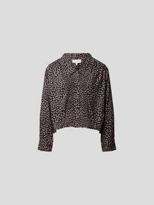 Cropped Hemdbluse mit floralem Muster Shop The Look MANNEQUINE