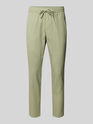 Tapered fit broek met stretch, model 'LINUS' Shop The Look MANNEQUINE