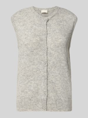 Mouwloos vest met ronde hals en knoopsluiting Shop The Look MANNEQUINE