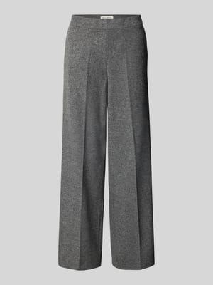 Wide leg pantalon van katoenmix Shop The Look MANNEQUINE