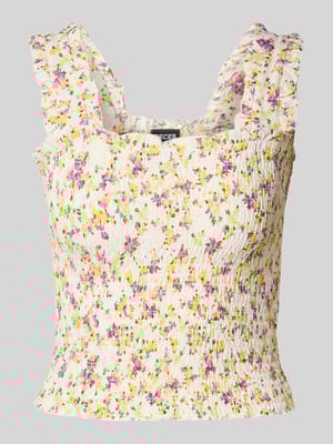 Slim Fit Top mit Allover-Muster Modell 'TAYLIN' Shop The Look MANNEQUINE