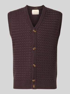 Strickweste aus Woll-Mix mit V-Ausschnitt Shop The Look MANNEQUINE