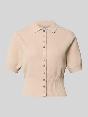Kardigan z rękawem o dł. 1/2 i kołnierzykiem polo model 'KYLIE' Shop The Look MANNEQUINE