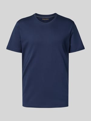 T-Shirt mit geripptem Rundhalsausschnitt Shop The Look MANNEQUINE
