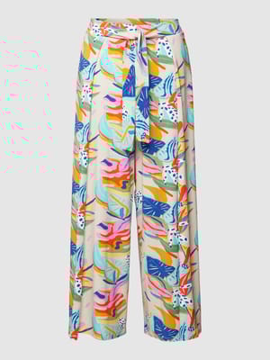 Stoffen broek met all-over motief Shop The Look MANNEQUINE