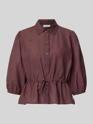 Regular Fit Kurzarmbluse aus reiner Baumwolle Shop The Look MANNEQUINE
