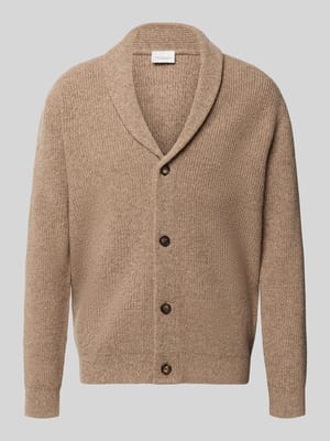 Kardigan z mieszanki wełny z kołnierzem szalowym Shop The Look MANNEQUINE
