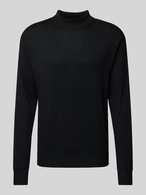 Gebreide pullover met opstaande kraag, model 'CORE' Shop The Look MANNEQUINE