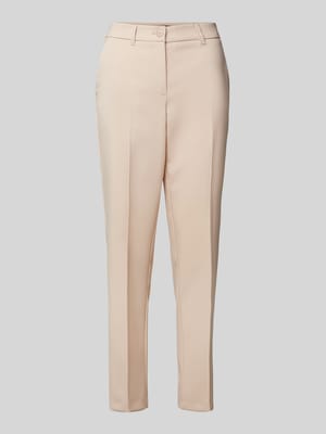 Regular fit stoffen broek met persplooien Shop The Look MANNEQUINE