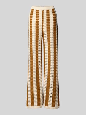 Straight Leg Strickhose mit Lochmuster Shop The Look MANNEQUINE