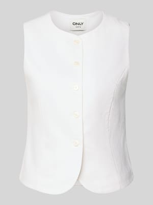 regular fit bodywarmer van mix van viscose en linnen model 'GOA' Shop The Look MANNEQUINE