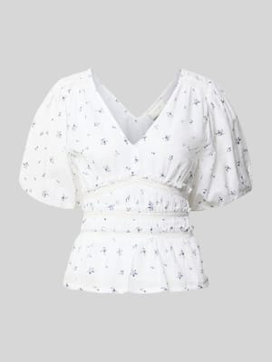 Regular Fit Bluse mit Loch-Stitching Modell 'Sapura' Shop The Look MANNEQUINE