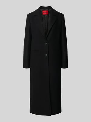Comfort fit lange wollen jas met 2-knoopssluiting, model 'MOJENI' Shop The Look MANNEQUINE