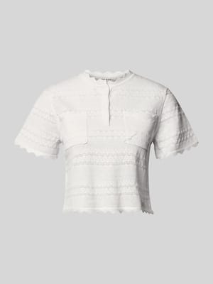 T-Shirt in Strick-Optik Modell 'Serin' Shop The Look MANNEQUINE