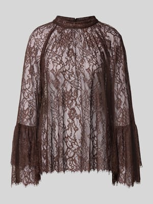 Relaxed Fit Bluse aus floraler Spitze Shop The Look MANNEQUINE