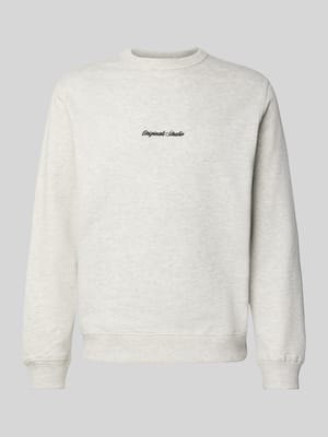 Sweatshirt met ronde hals en labelstitching Shop The Look MANNEQUINE