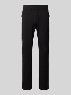 Spodnie dresowe z paskami w kontrastowym kolorze model ‘FERNANDO’ Shop The Look MANNEQUINE