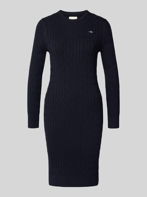 Sukienka o długości do kolan ze ściegiem warkoczowym Shop The Look MANNEQUINE