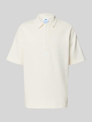 Regular fit poloshirt met labelstitching en ritssluiting Shop The Look MANNEQUINE