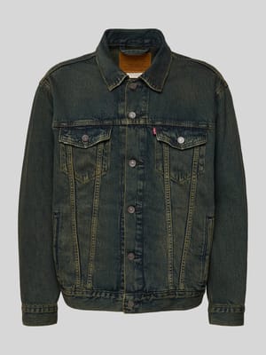 Kurtka jeansowa o kroju relaxed fit z czystej Bawełna Model 'TRUCKER' Shop The Look MANNEQUINE