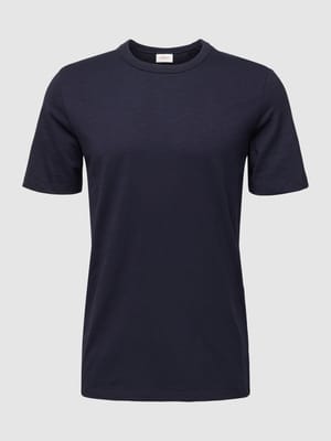T-Shirt mit geripptem Rundhalsausschnitt Shop The Look MANNEQUINE