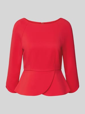 Bluse mit Rundhalsausschnitt und rückseitigem Reißverschluss Shop The Look MANNEQUINE