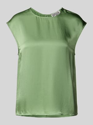 Blusenshirt aus Viskose mit Rundhalsausschnitt Modell 'Hoof' Shop The Look MANNEQUINE