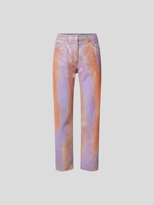 Straight Fit Jeans mit Brand-Badge Shop The Look MANNEQUINE
