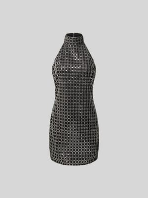 Knielanges Kleid mit Stehkragen Shop The Look MANNEQUINE