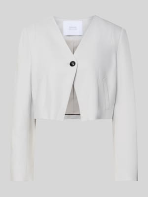 Asymmetrisch geschnittener cropped Blazer - curated by Vicky Heiler Shop The Look MANNEQUINE